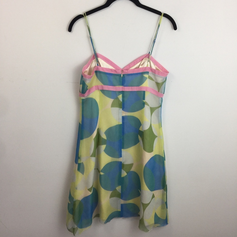 Philip DiCaprio Yellow Abstract Print Silk Dress - Picture 7 of 8